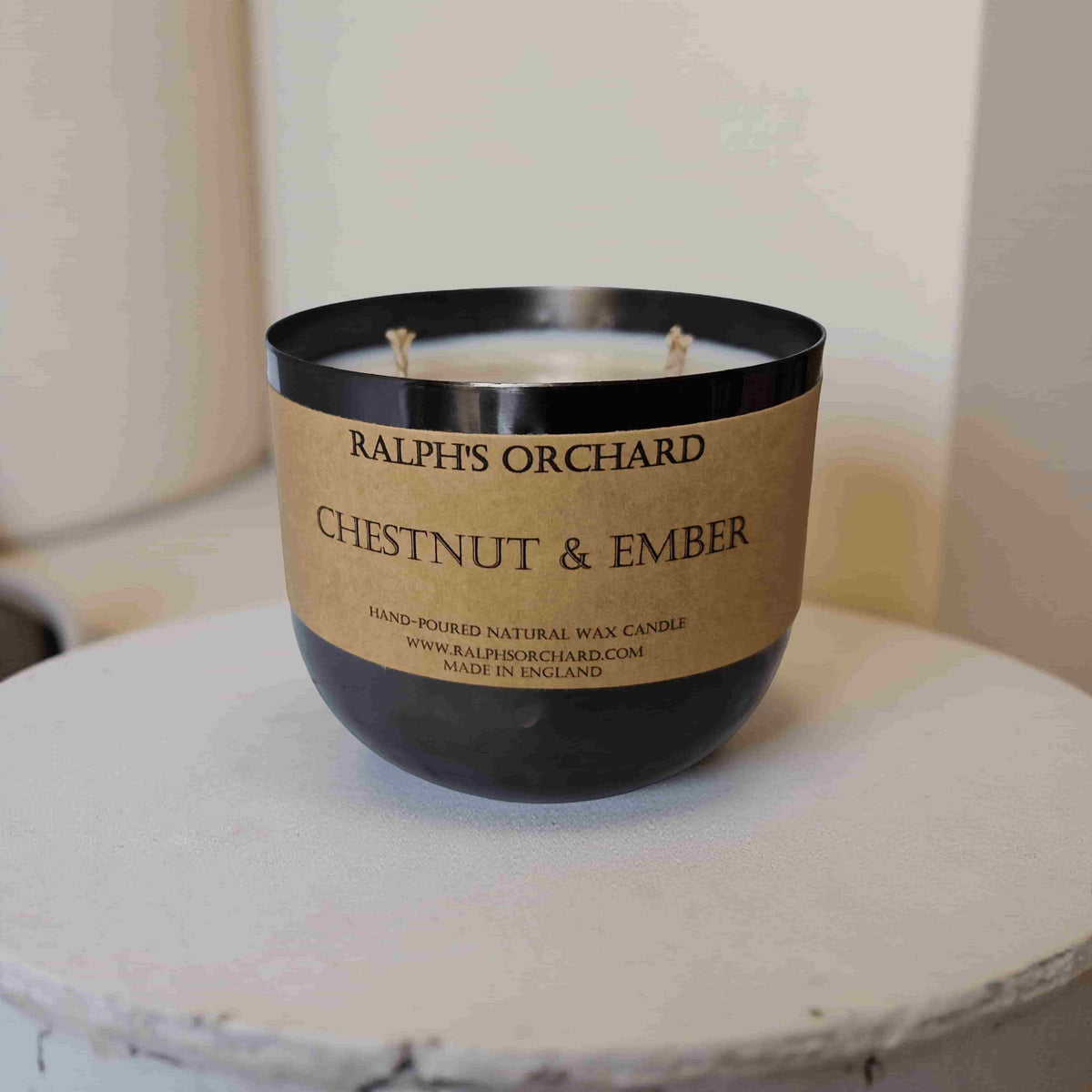 2-Wick Dimpled Black Candles