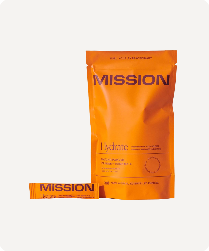 MISSION Hydrate Powder (Matcha & Yerba Mate x30 Sachets)