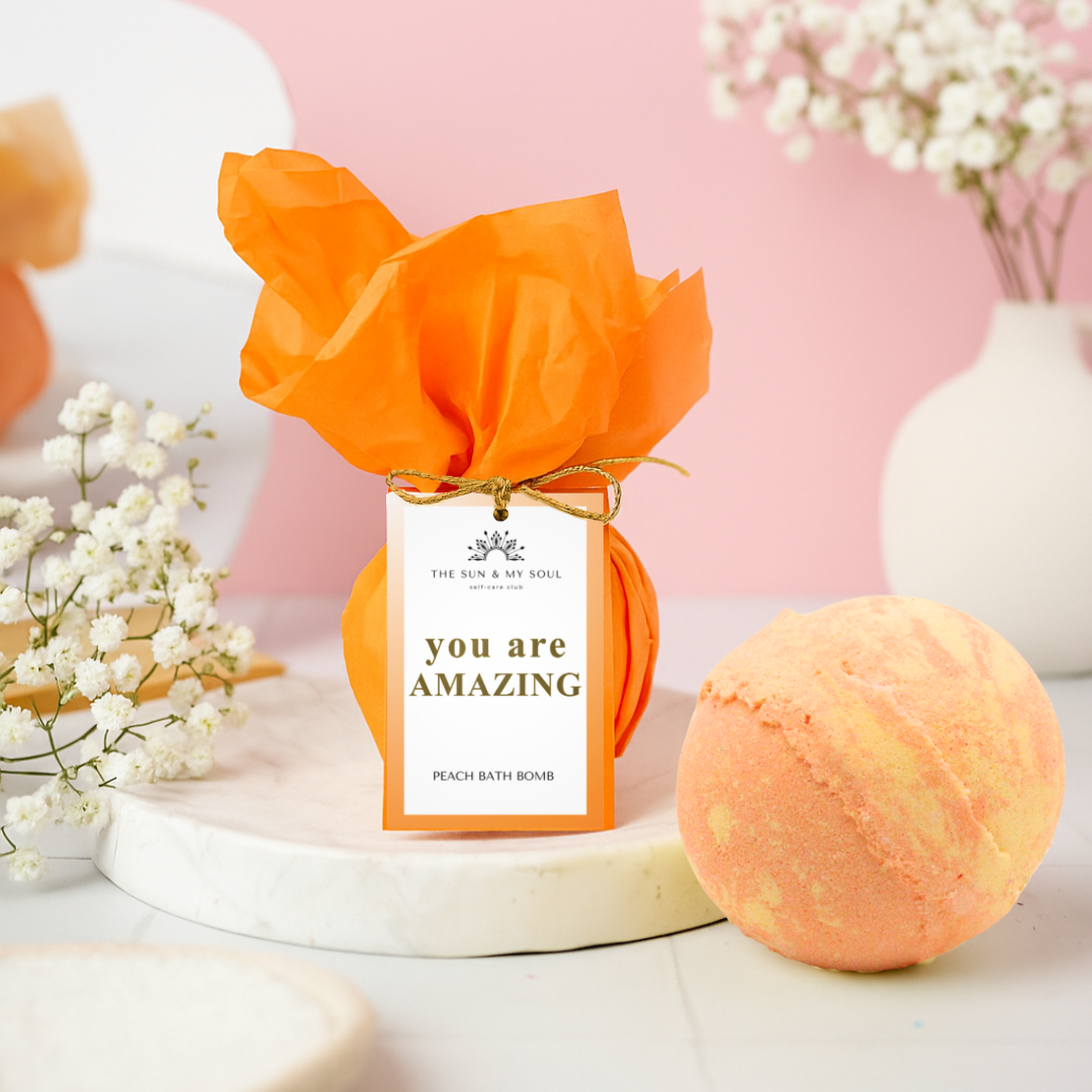 You Are Amazing Peach Bath Bomb