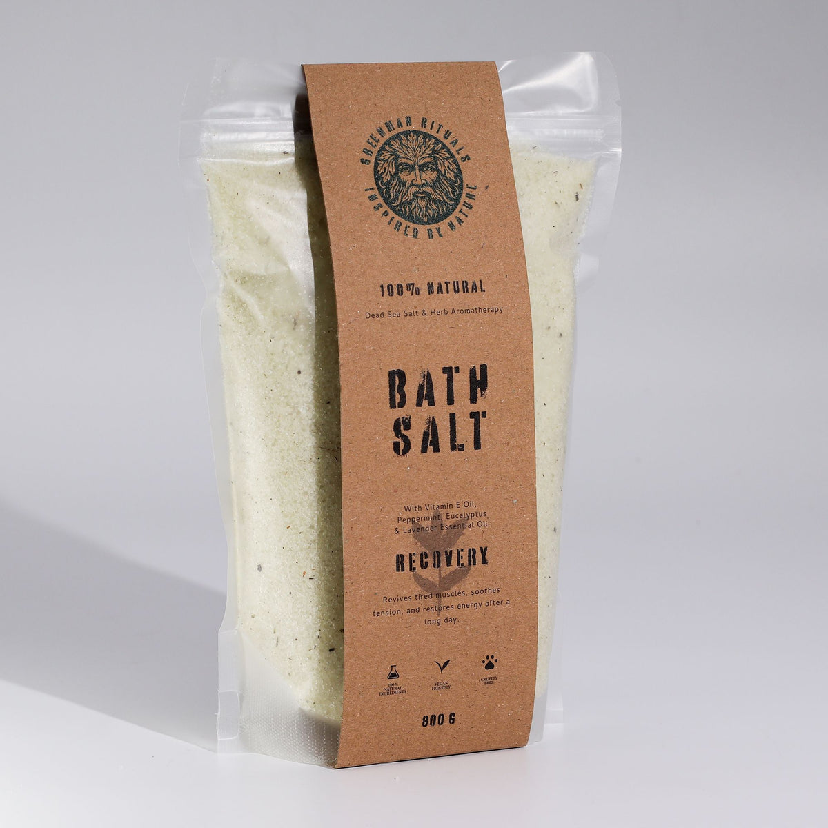 Greenman Rituals Menthol Epsom Bath Salt – Recovery, 800g
