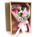 Pink boxed soap flower bouquet