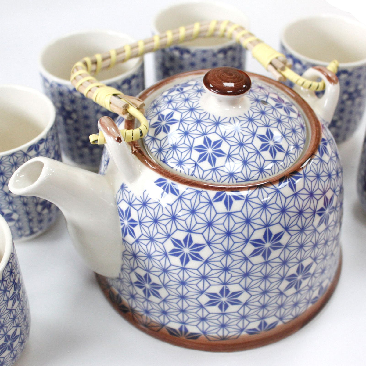 Blue Star Herbal Tea Set – Teapot & 6 Cups
