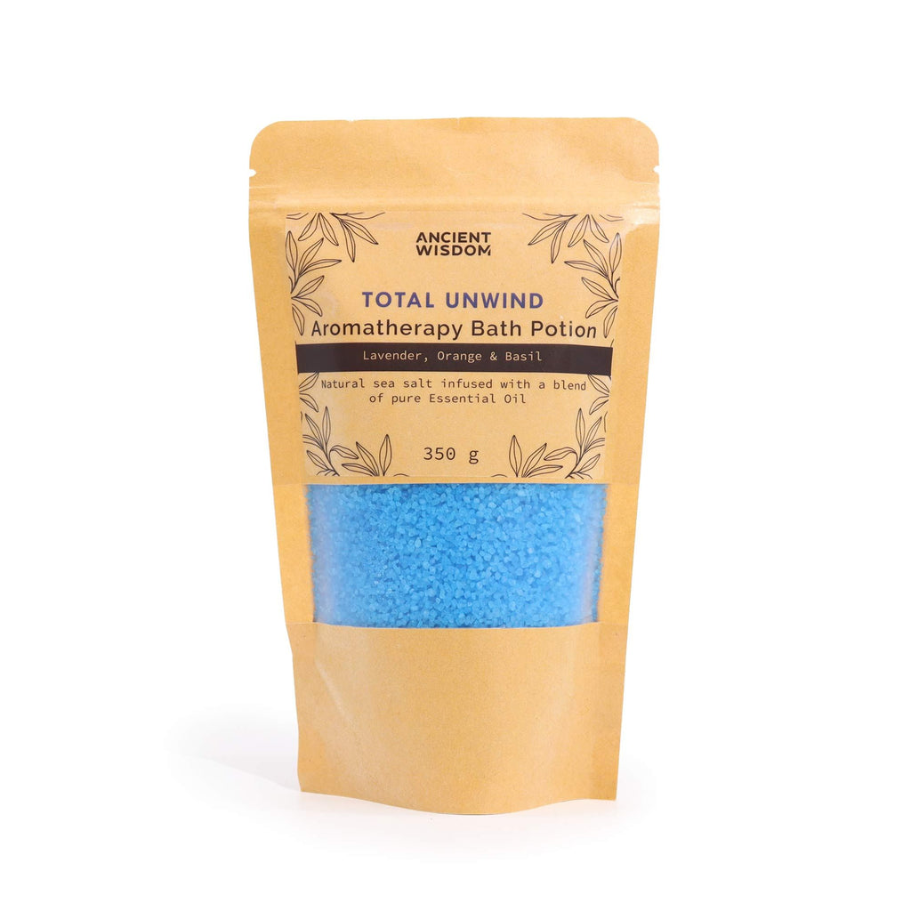 Aromatherapy Bath Potion in Kraft Bag 350g - Total Unwind