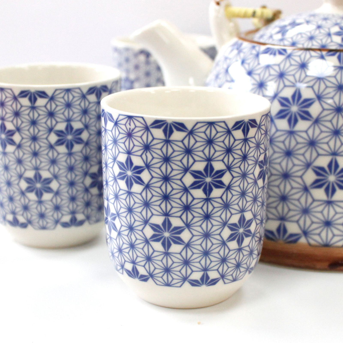 Blue Star Herbal Tea Set – Teapot & 6 Cups