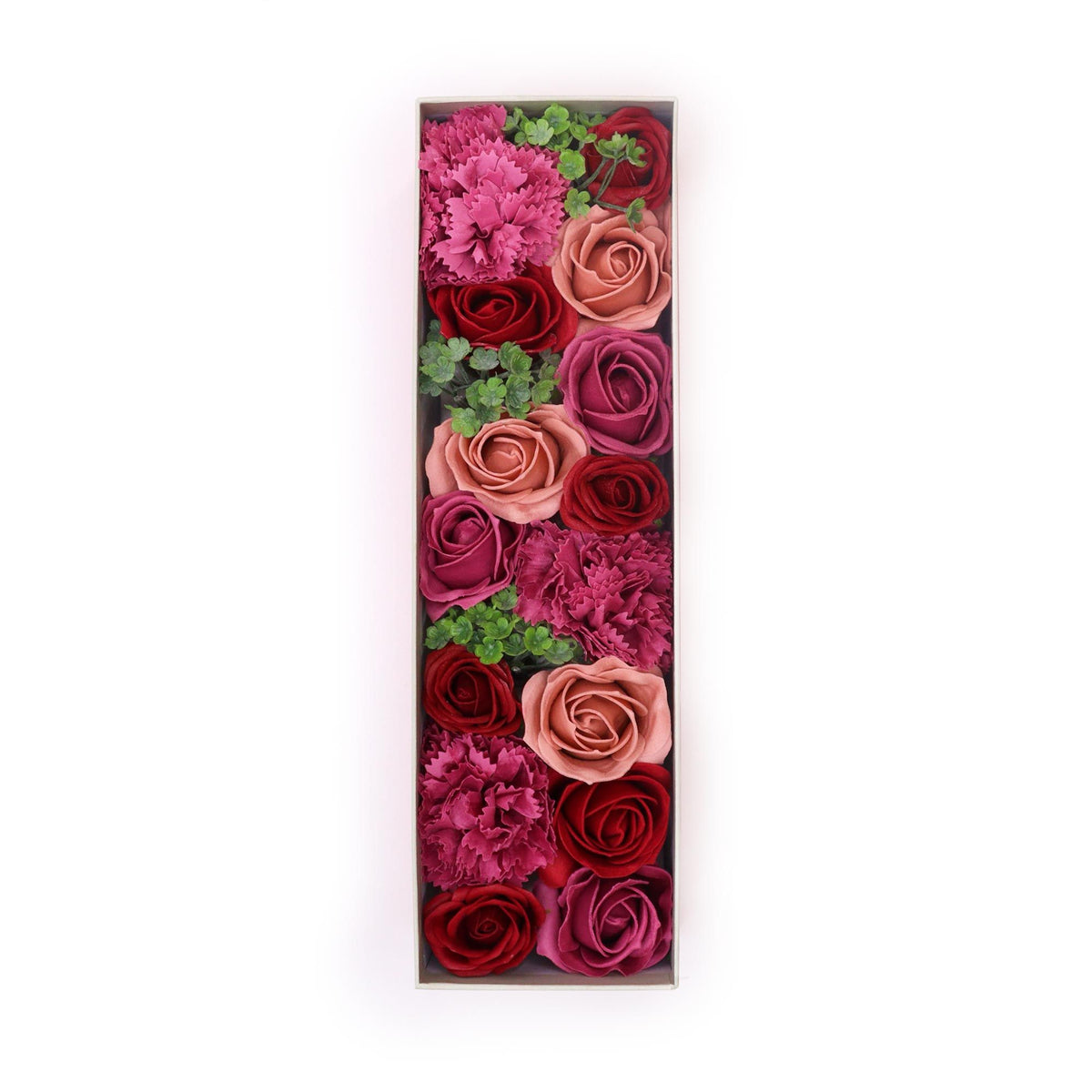 Long Vintage Roses soap flower gift box