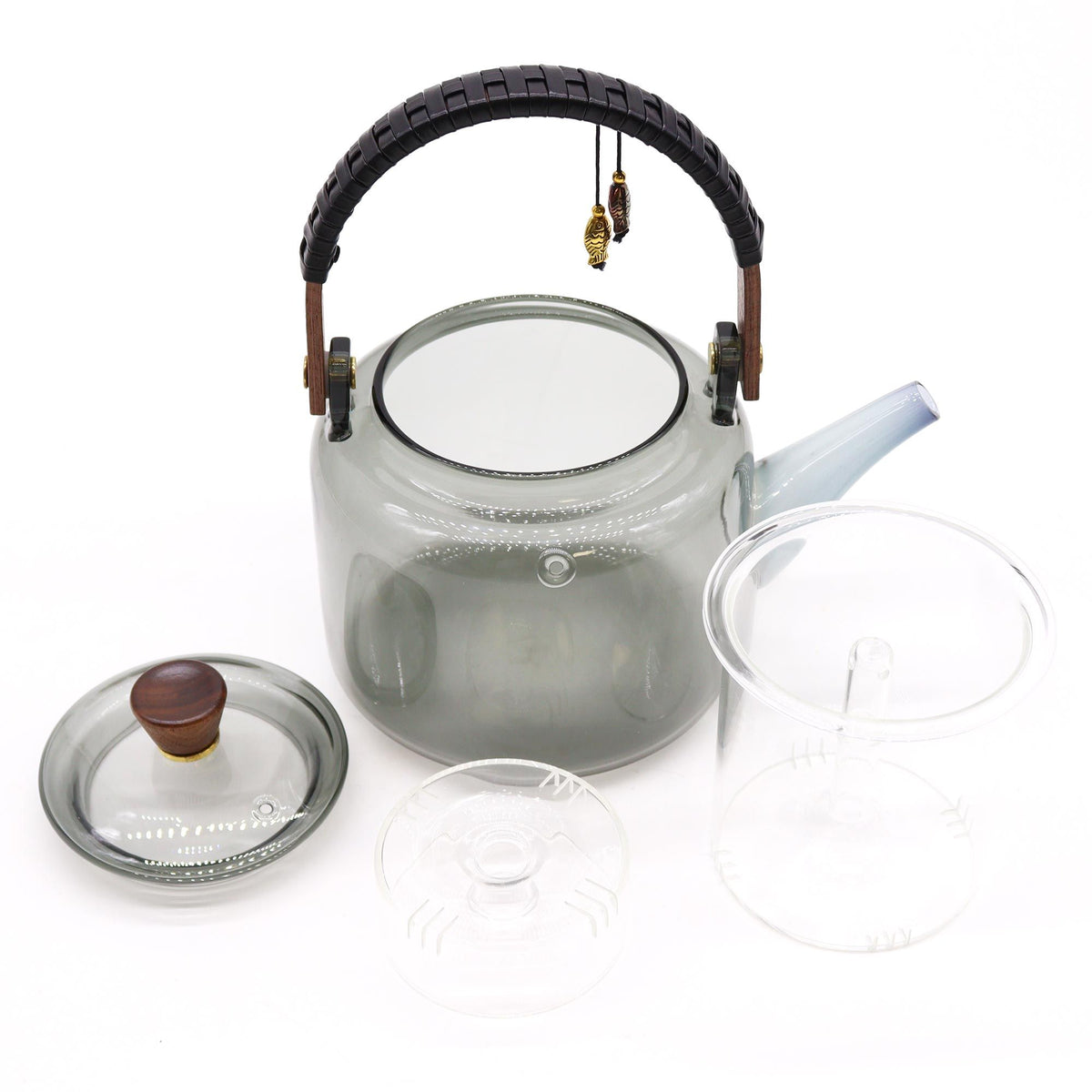 Glass Infuser Teapot – Charcoal, 1L
