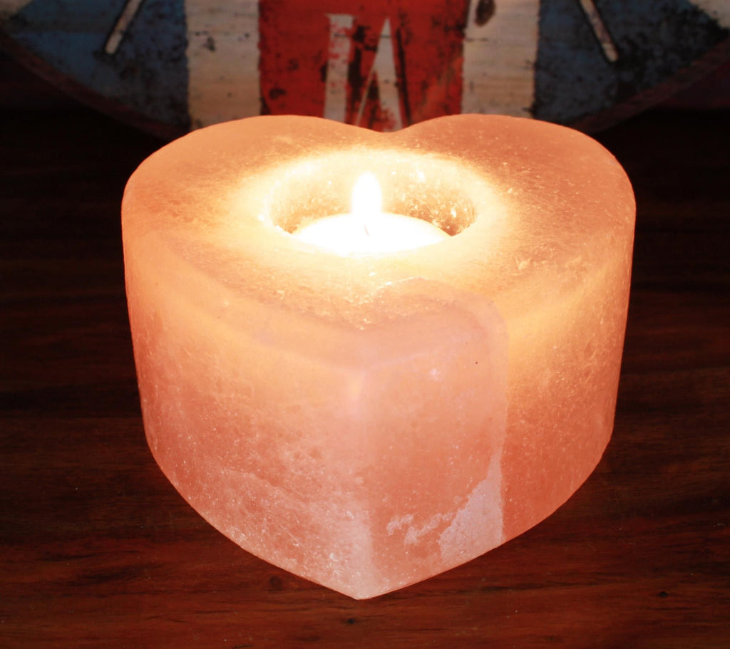 Himalayan Salt Candle Holder – Heart