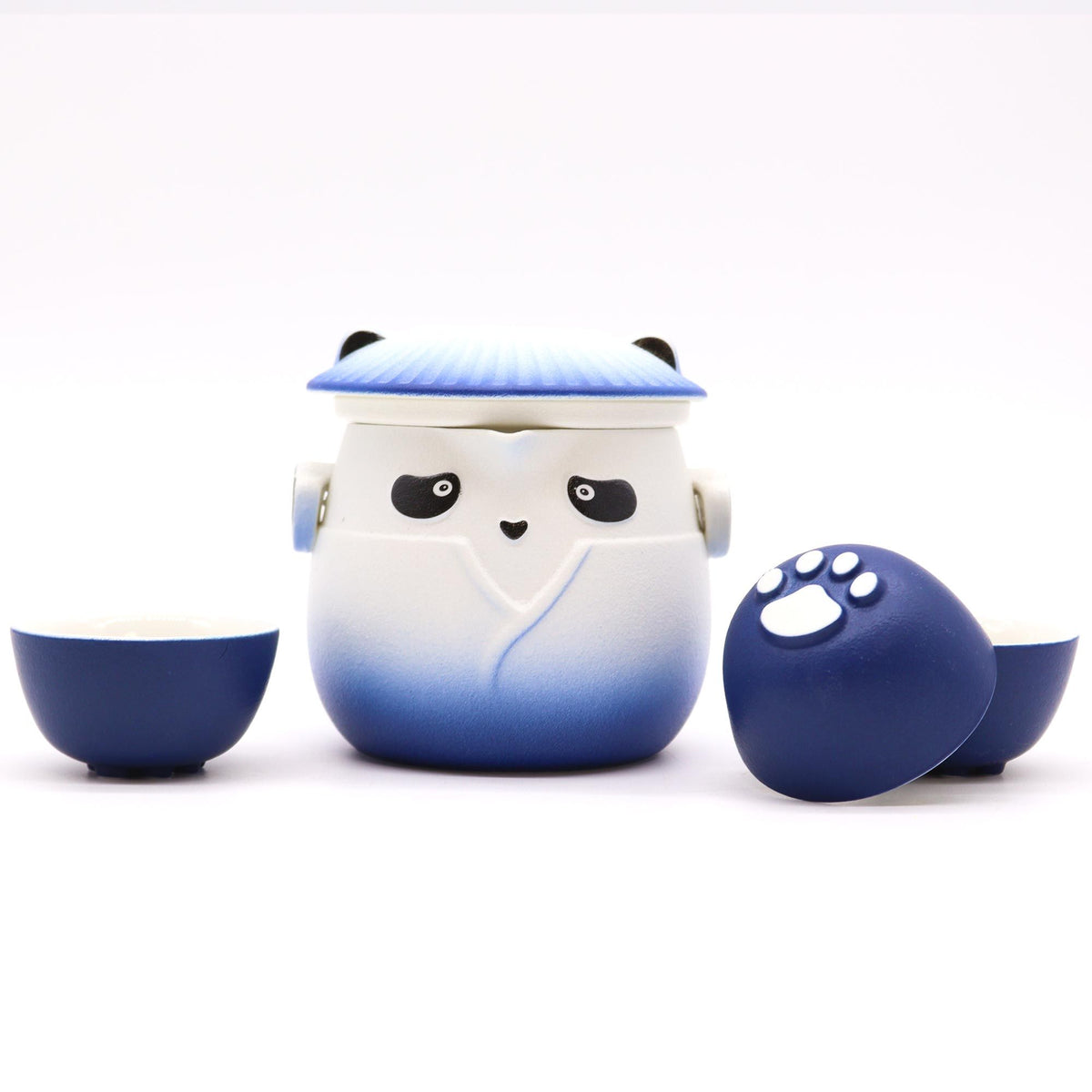 Panda Tea Set – Sky Blue, Teapot & 3 Cups