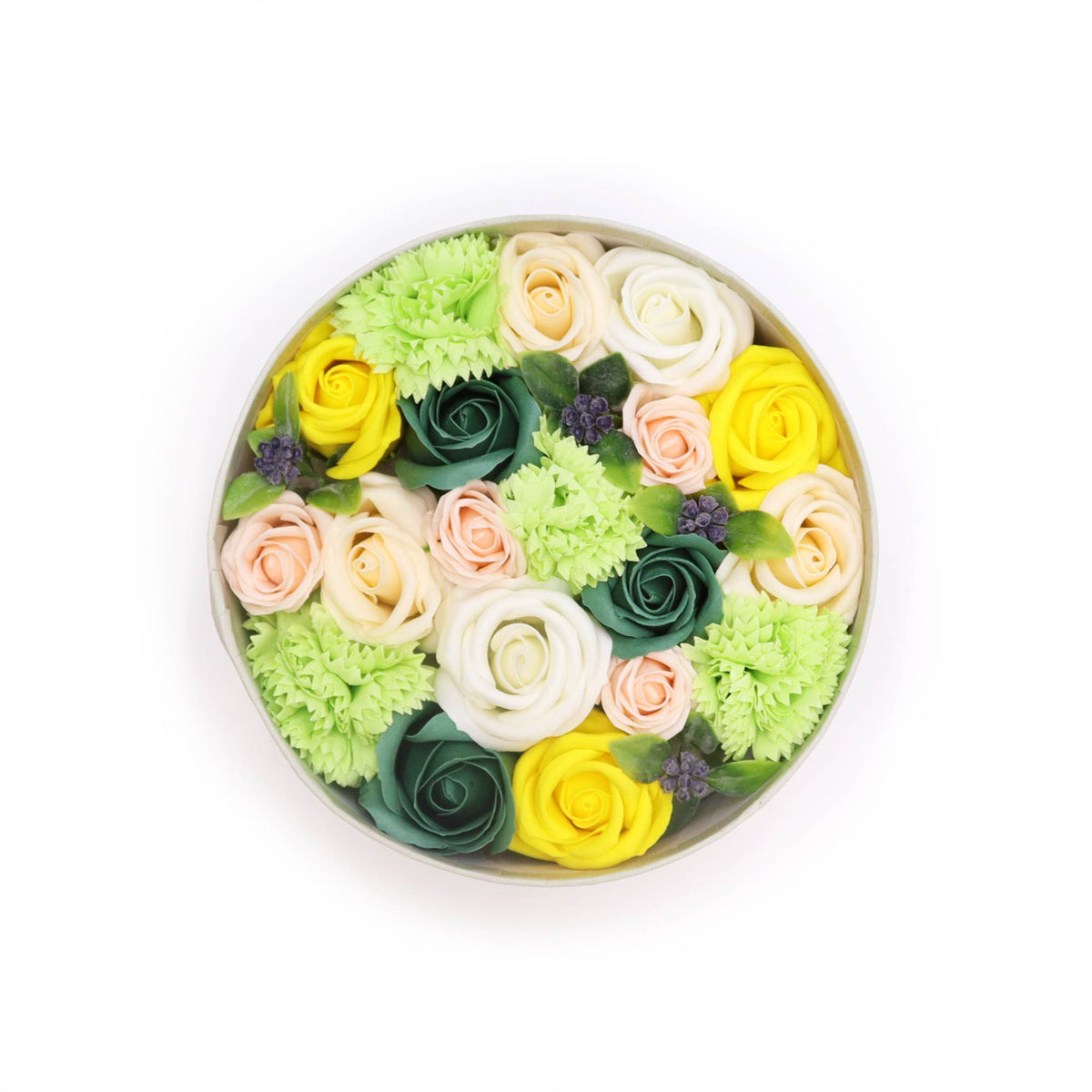 Round Spring Celebration soap flower gift box