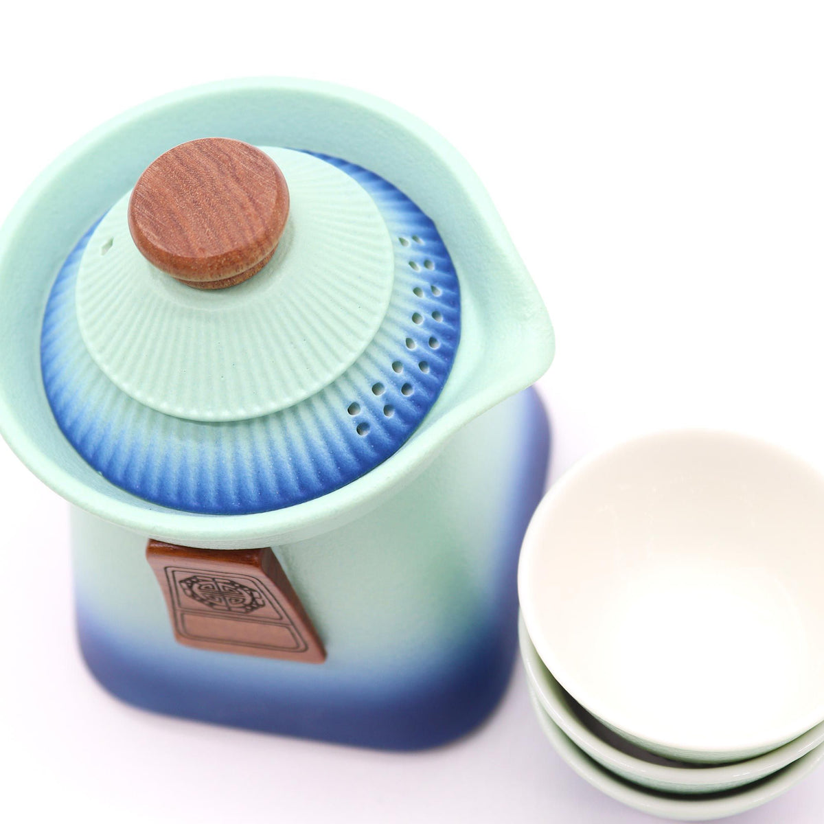Temple Tea Set – Blue Heaven, Teapot & 3 Cups