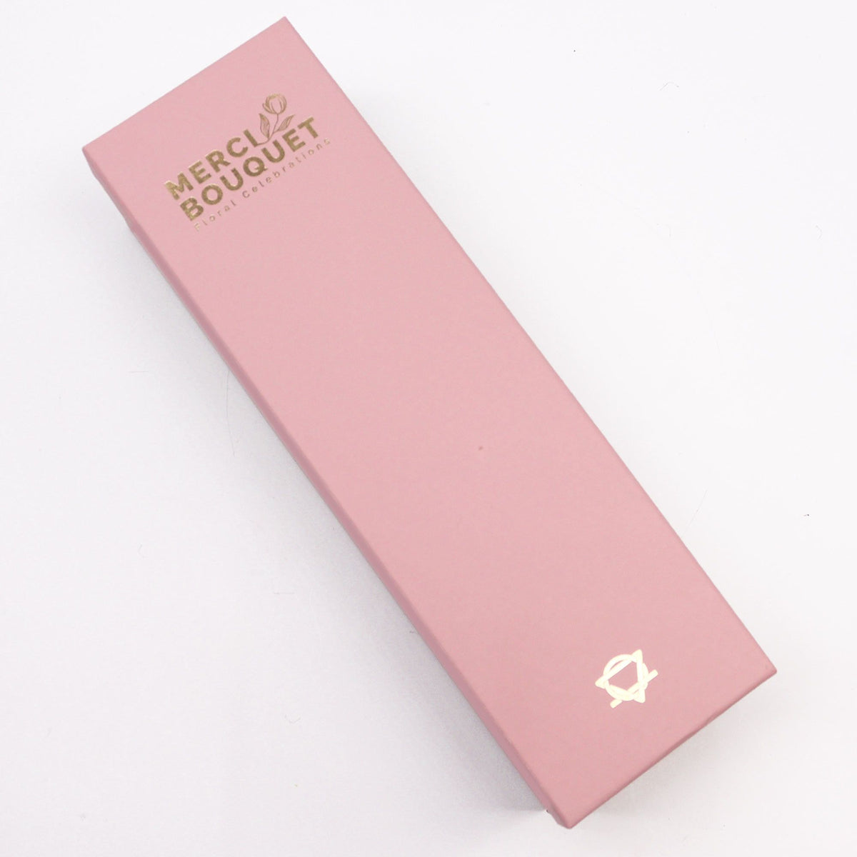 Pink long Baby Blessings soap flower gift box