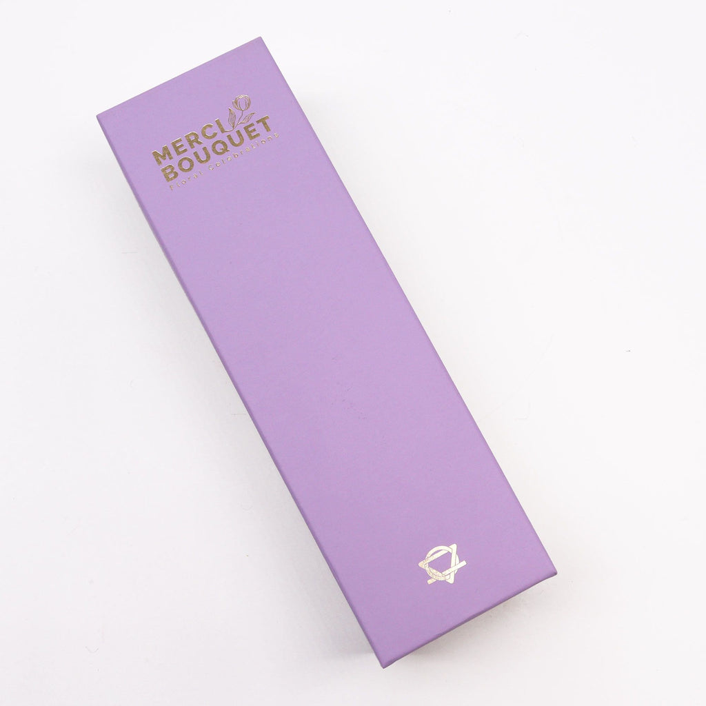 Long Lavender Rose and Carnation soap flower gift box