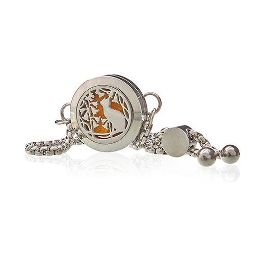 Cat & Flowers Aromatherapy Diffuser Bracelet – 20mm