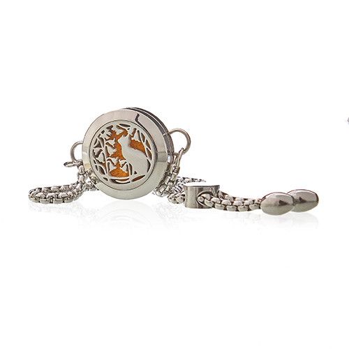 Cat & Flowers Aromatherapy Diffuser Bracelet – 20mm