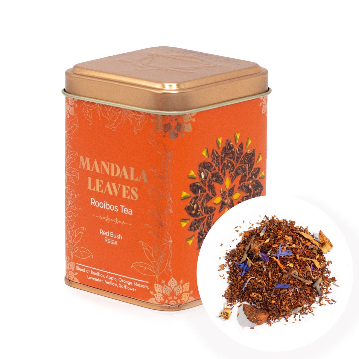 Rooibos Relax Tea – Lavender, Apple & Orange Blossom, 50g Tin