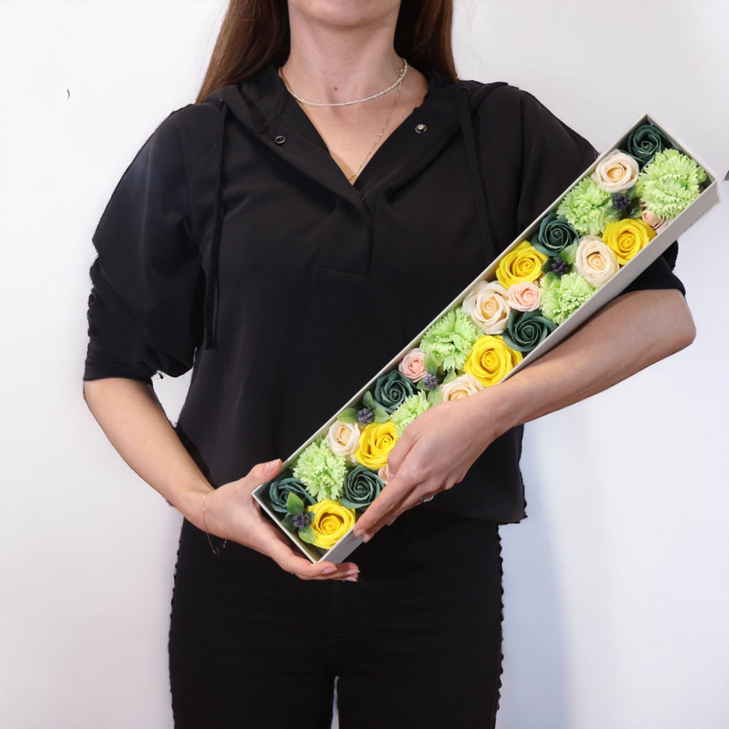 Extra Long Spring Celebration soap flower gift box