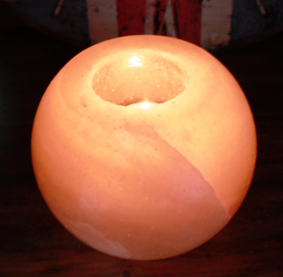 Himalayan Salt Candle Holder – Round