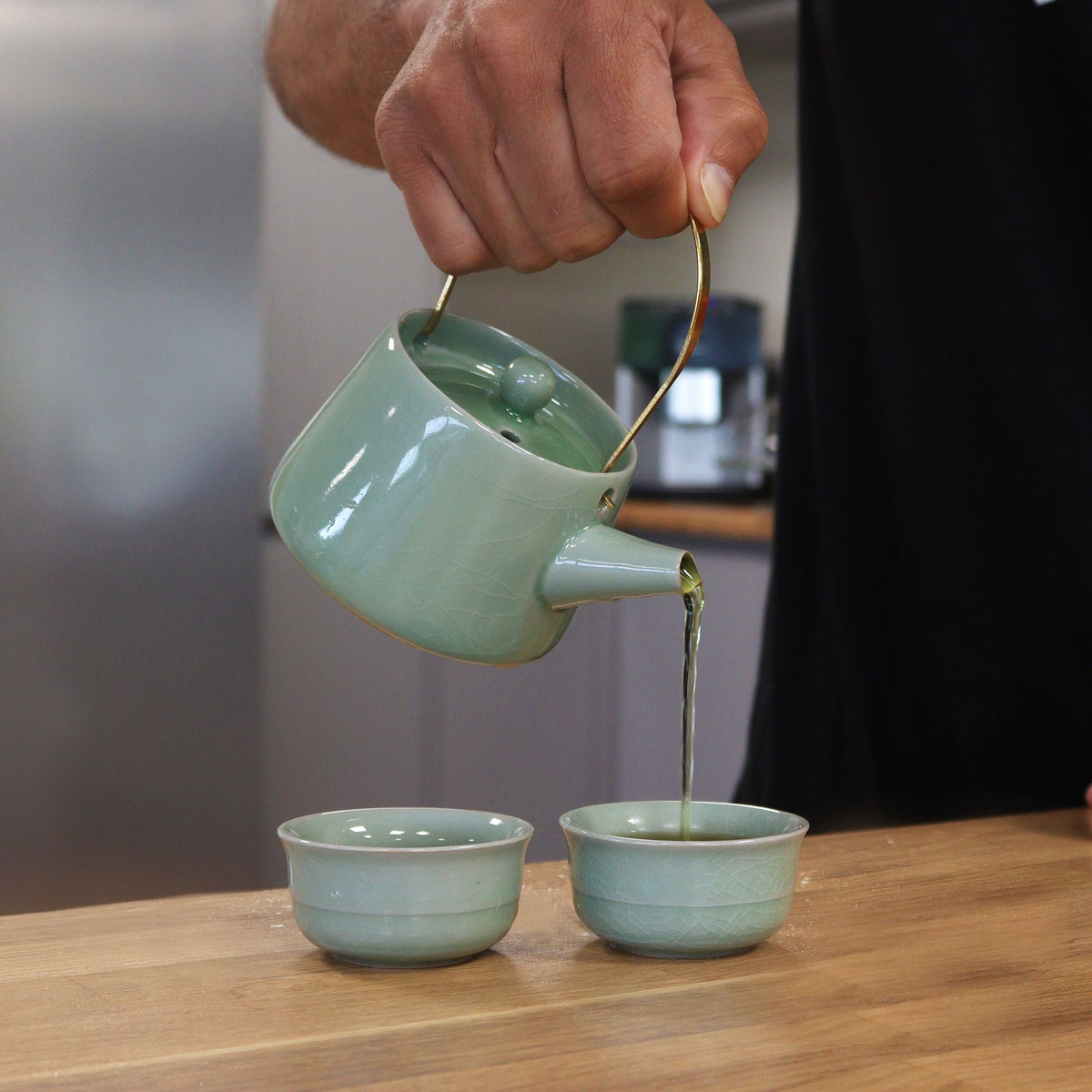 Jade Teapot Set – Teapot & 2 Cups