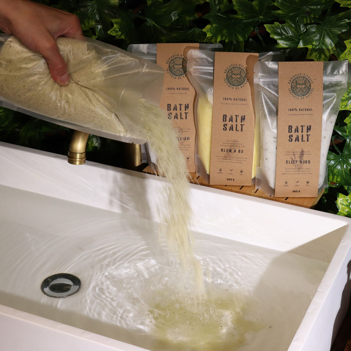 Greenman Rituals Menthol Epsom Bath Salt – Recovery, 800g