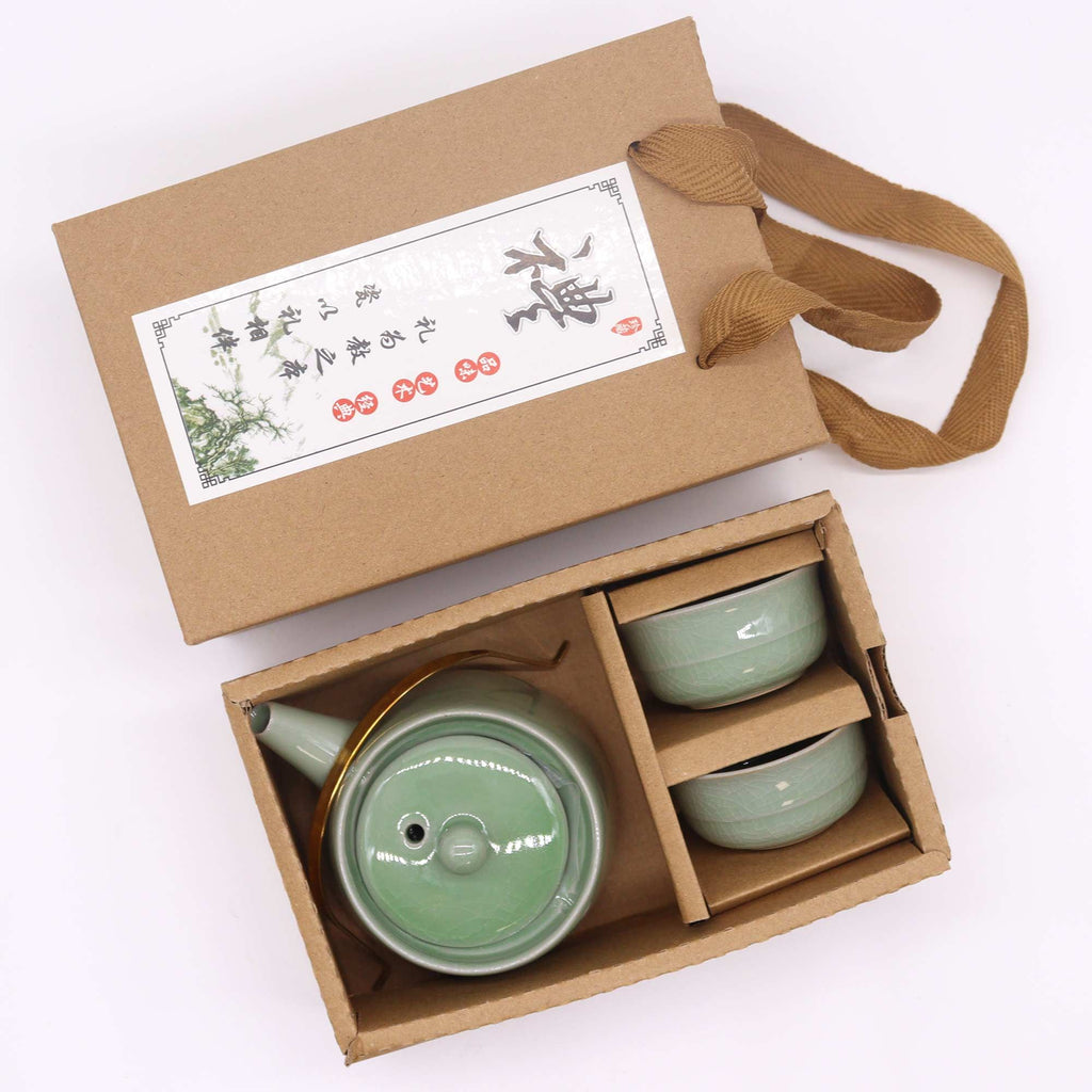 Jade Teapot Set – Teapot & 2 Cups