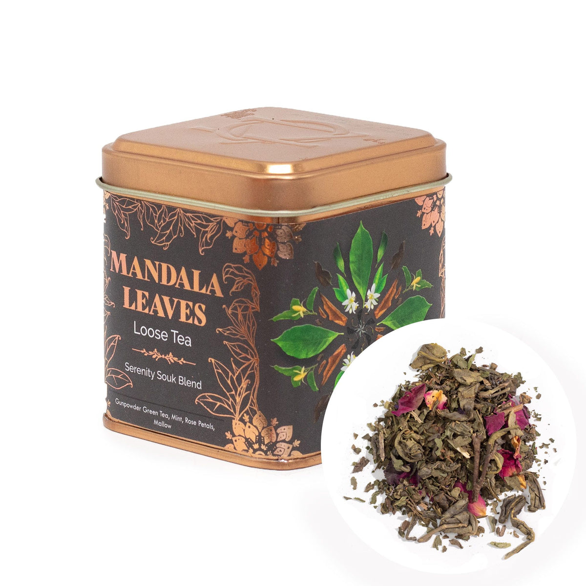Serenity Souk Green Tea – Mint, Rose & Mallow, 50g
