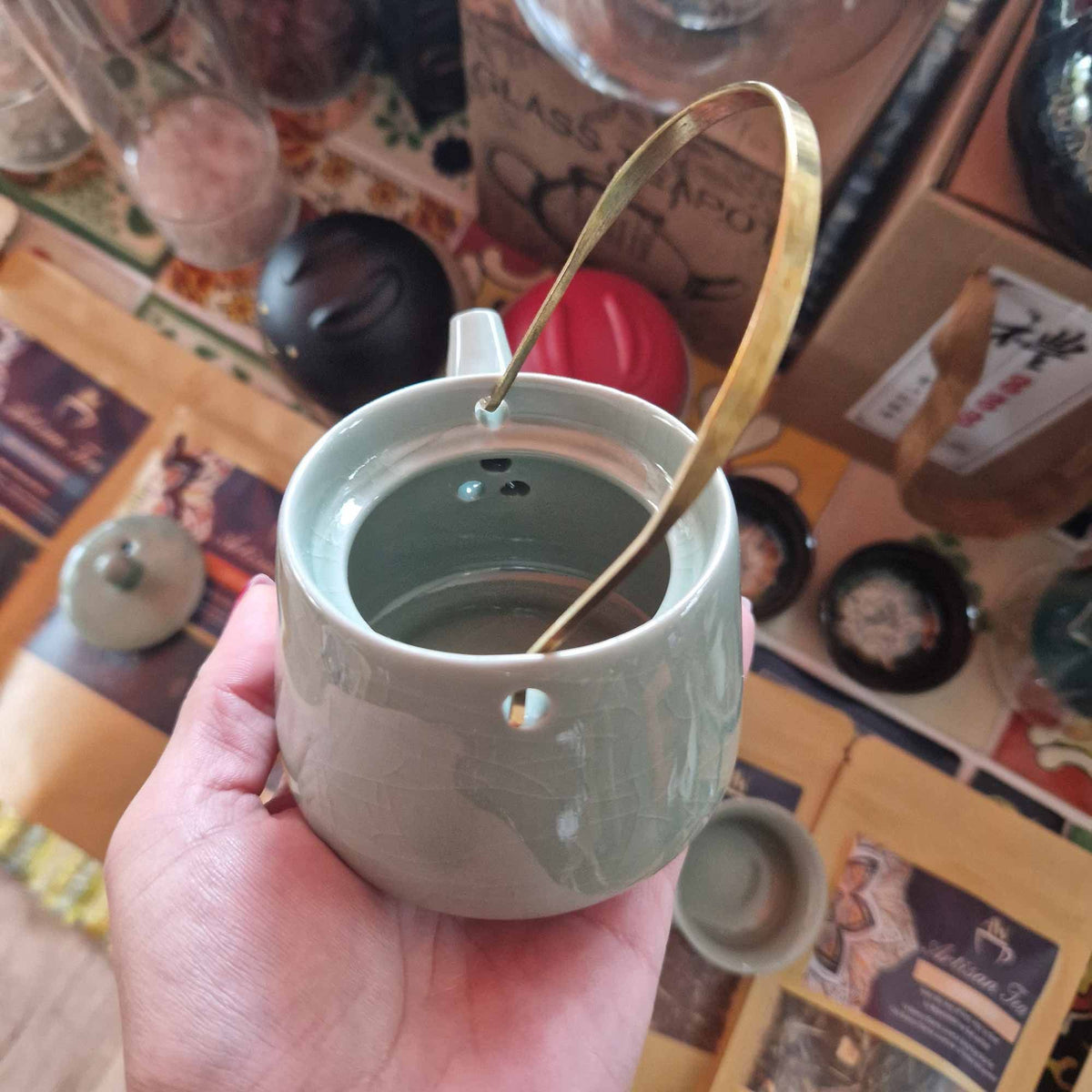 Jade Teapot Set – Teapot & 2 Cups