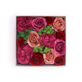 Square Vintage Roses soap flower gift box