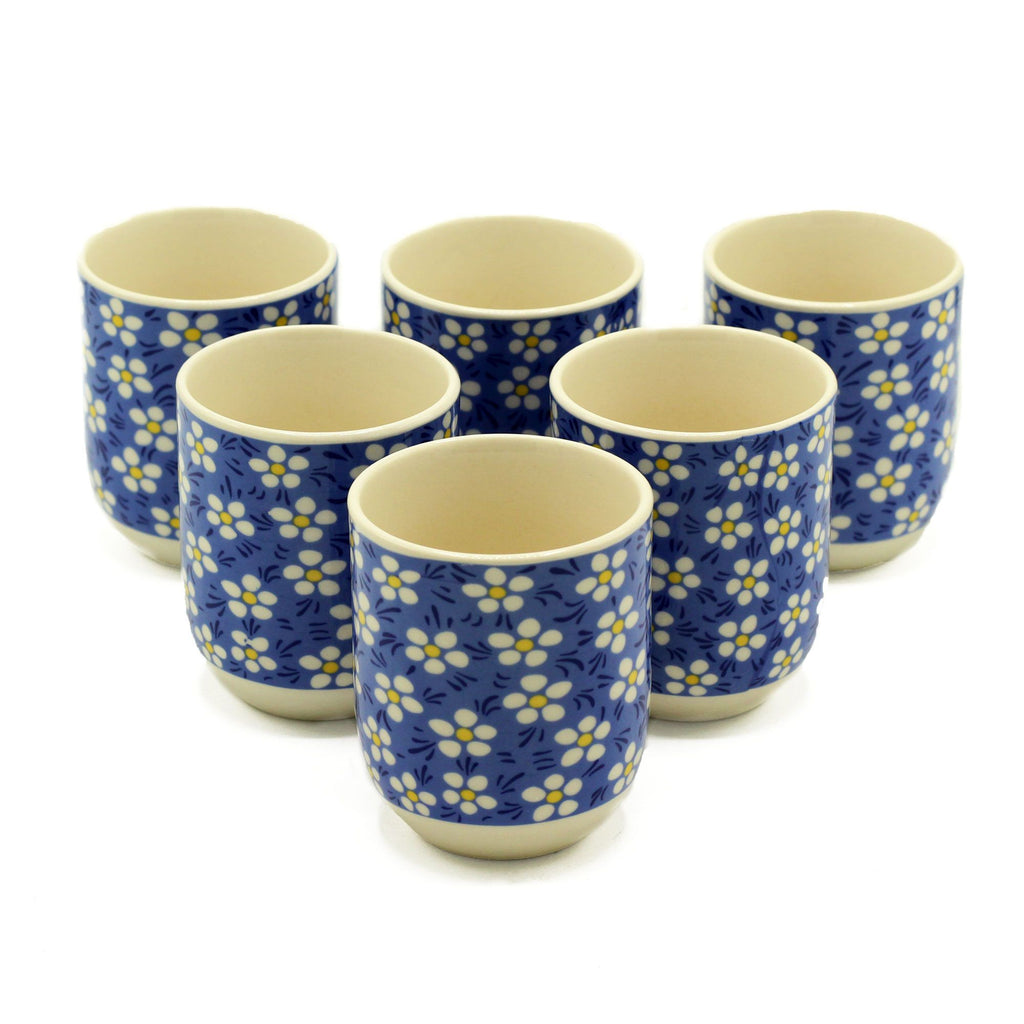 Blue Daisy Herbal Tea Cups