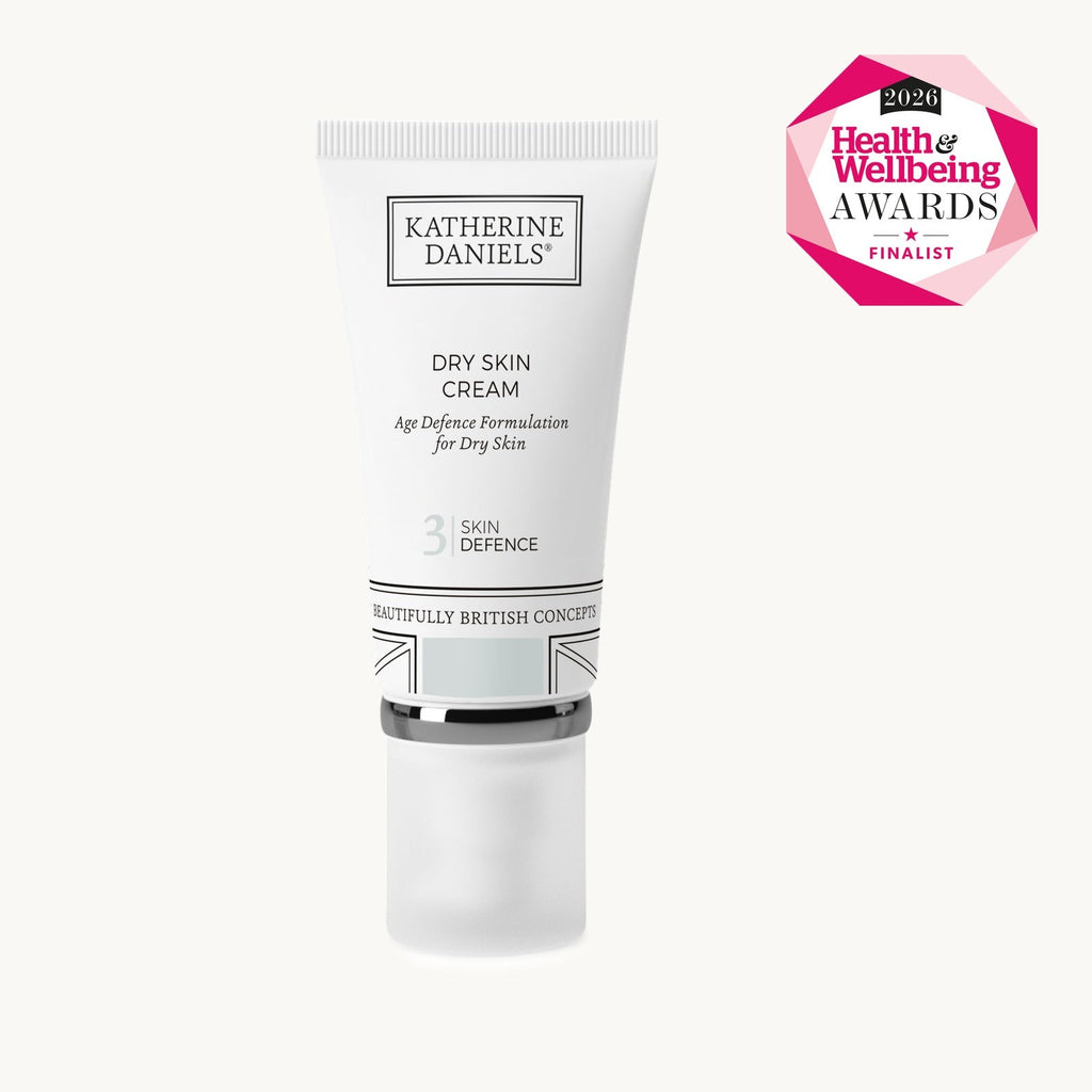 Katherine Daniels Dry Skin Cream with Health & Wellbeing Awards 2026 finalist badge