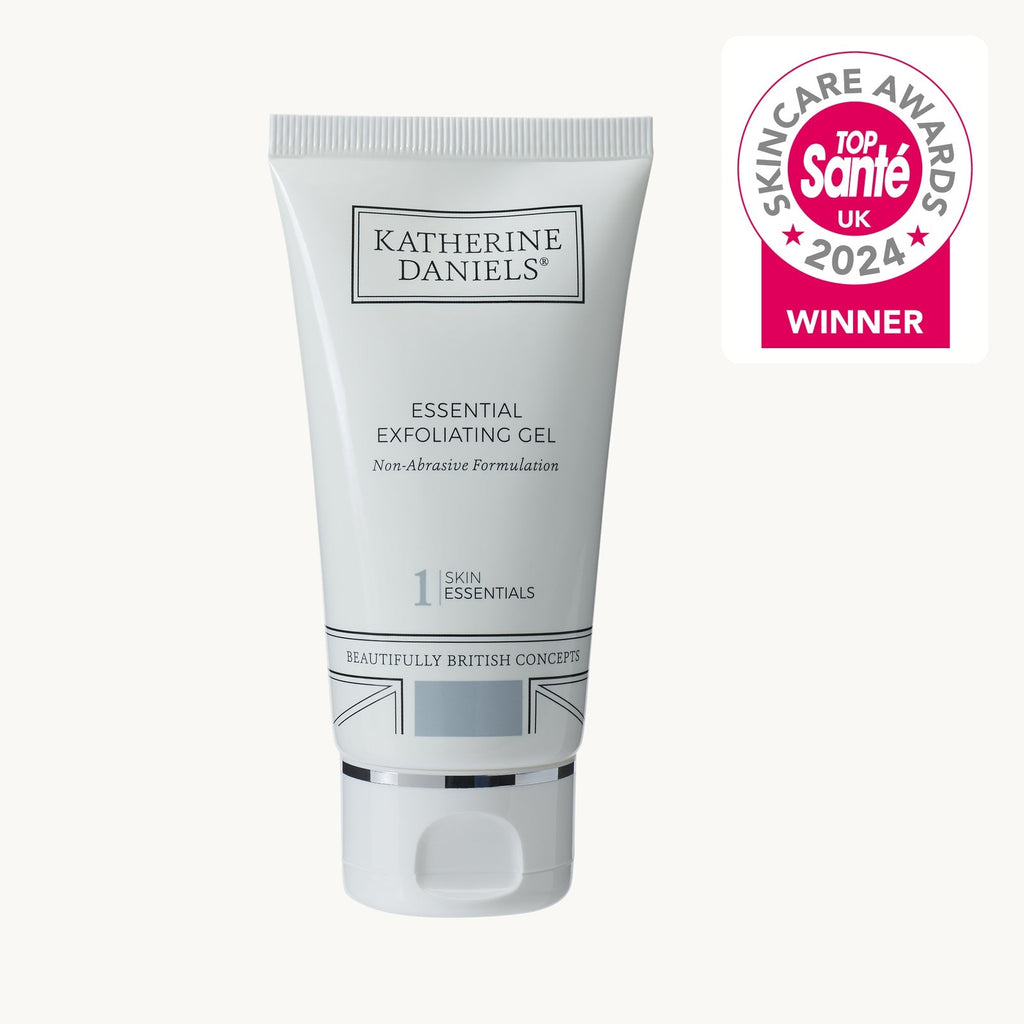 Katherine Daniels Essential Exfoliating Gel with award badge