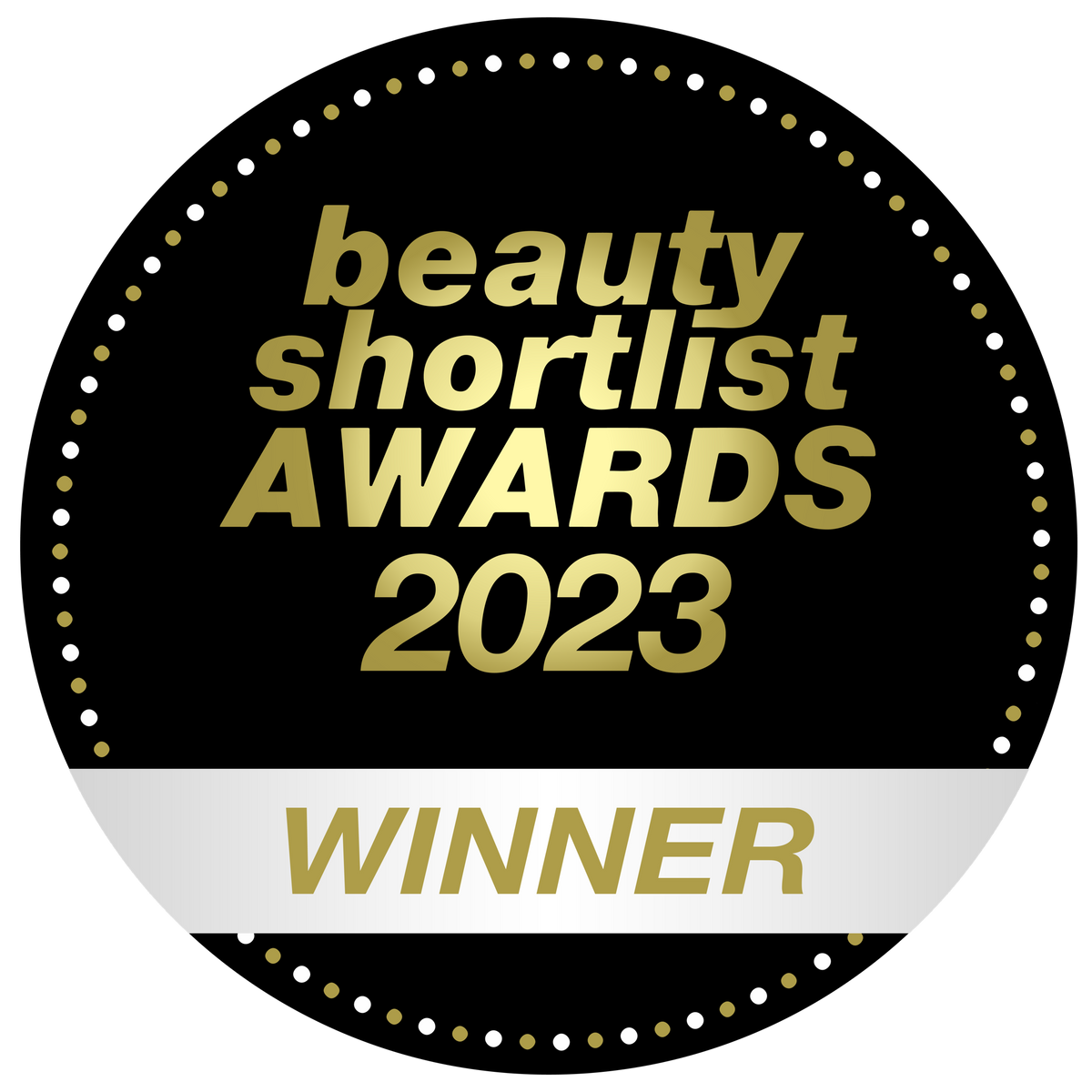 Beauty Shortlist Winner 2023 recognition for Katherine Daniels Essential Micellar Face & Eye Make-Up Remover