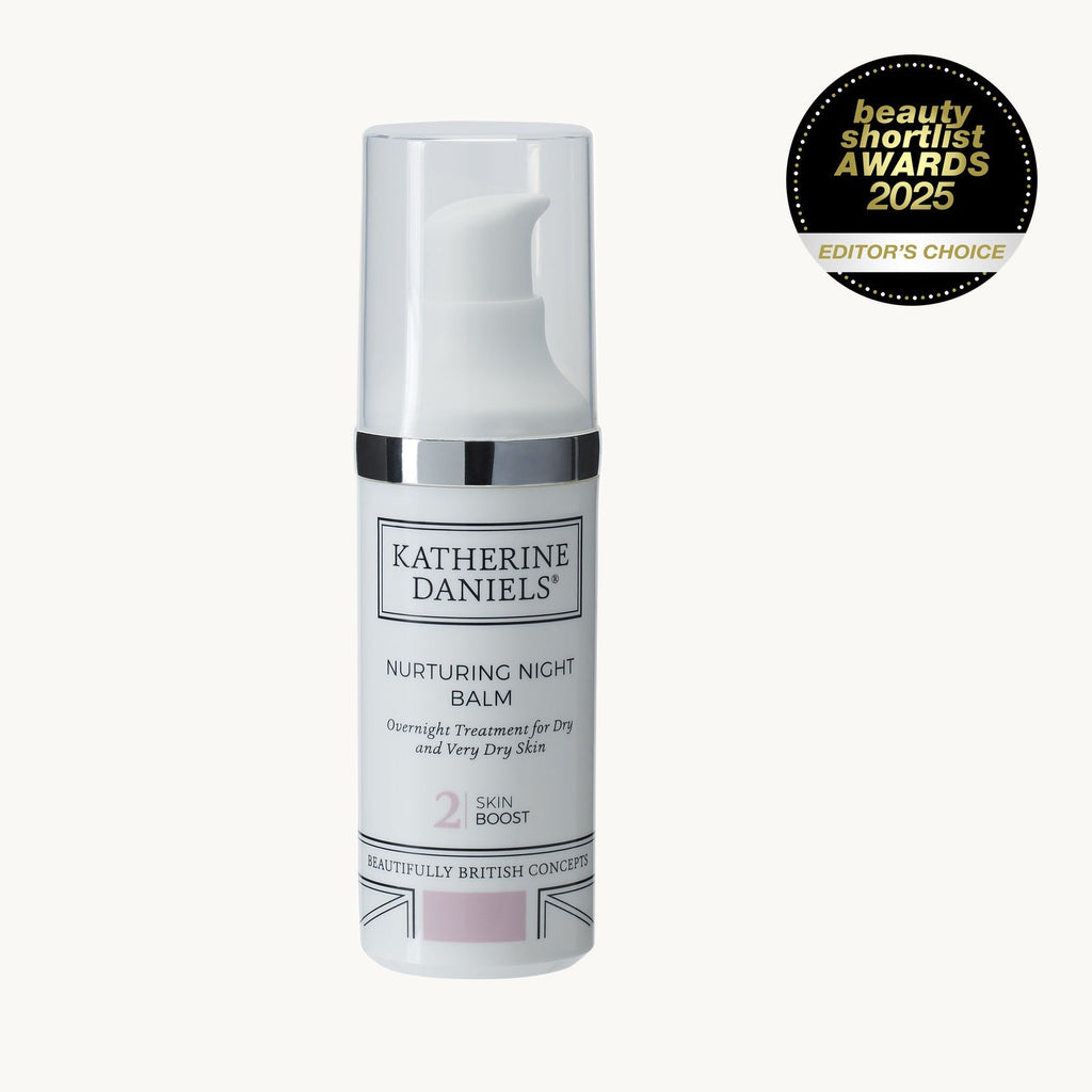 Katherine Daniels Nurturing Night Balm with award badge
