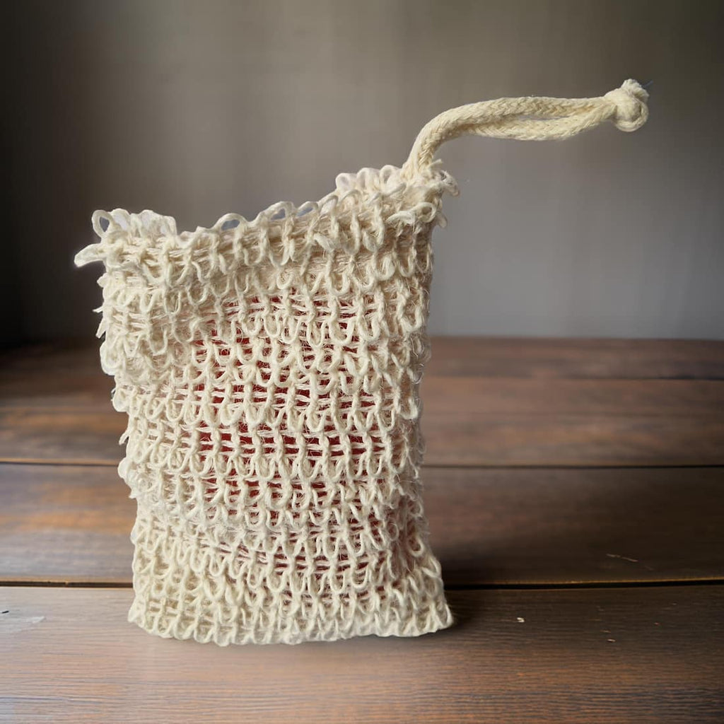 Linen Exfoliating Soap Saver Bag