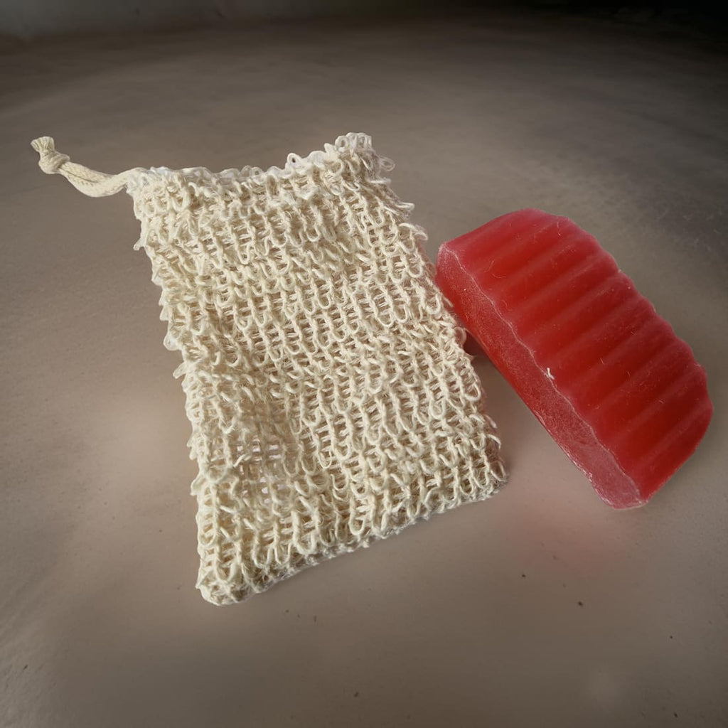 Linen Exfoliating Soap Saver Bag