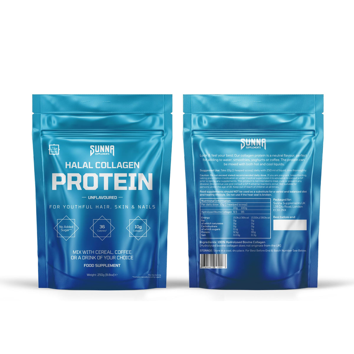 SUNNA Grass-Fed Halal Collagen Peptides