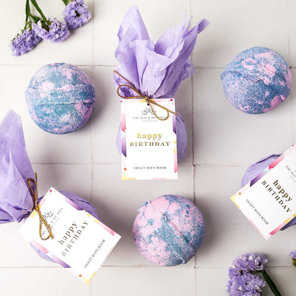 Happy Birthday Yorkshire Violet Bath Bomb