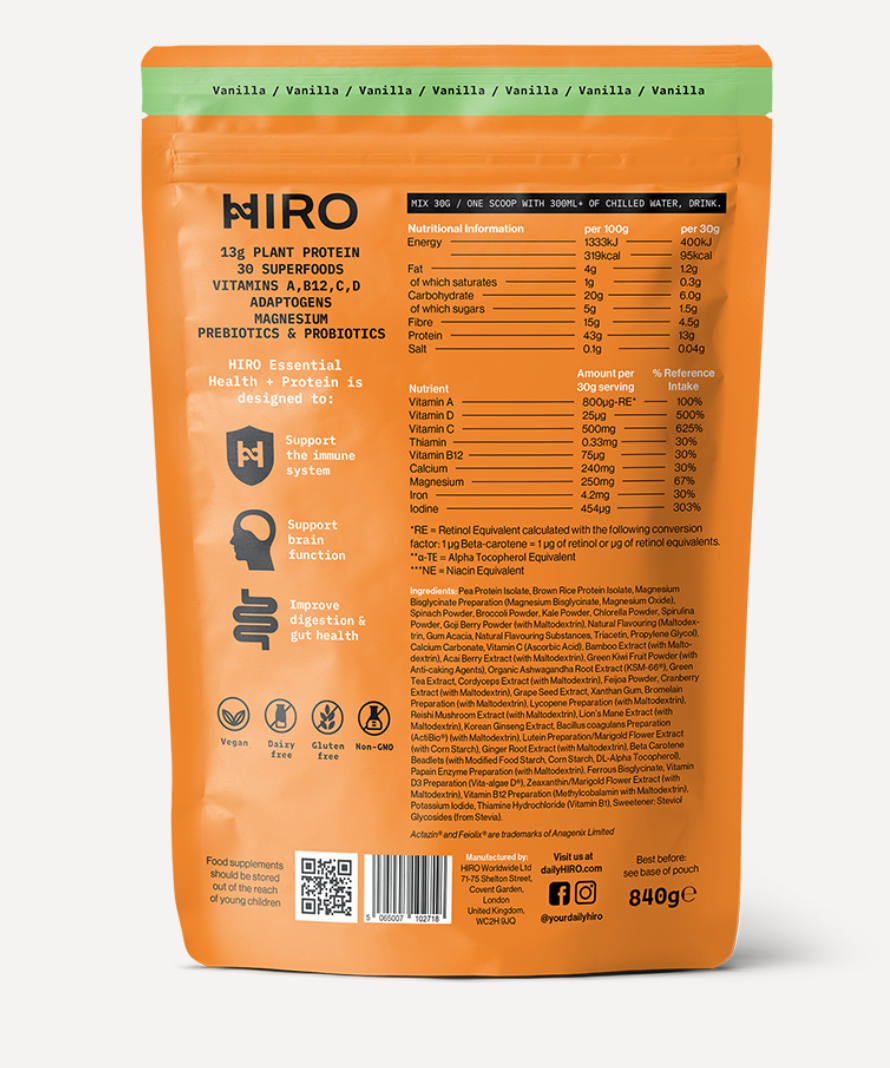 HIRO Complete Daily Greens – Vanilla